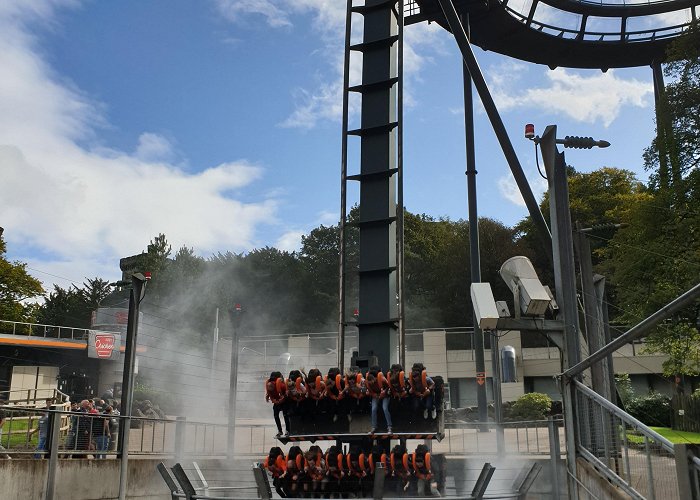 Alton Towers Oblivion at Alton Towers, Staffordshire, UK. Still waiting for ... photo