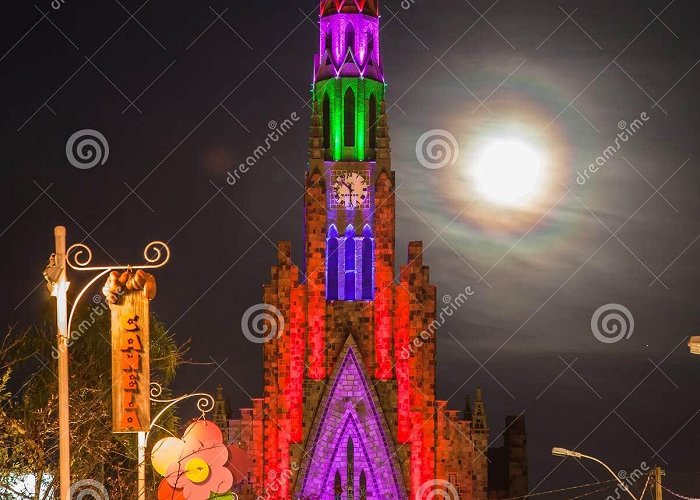 Stone Church Lourdes Church Clock Tower Canela Brazil Editorial Stock Photo ... photo