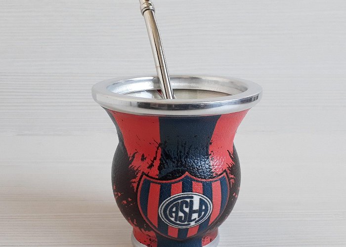 San Lorenzo de Almagro Sports Club San Lorenzo" CASLA Soccer Glass Mate Cup + Bombilla | My Mate ... photo