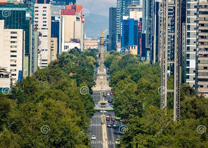 Paseo de la Reforma View from Above of Paseo De La Reforma Avenue and Angel of ... photo