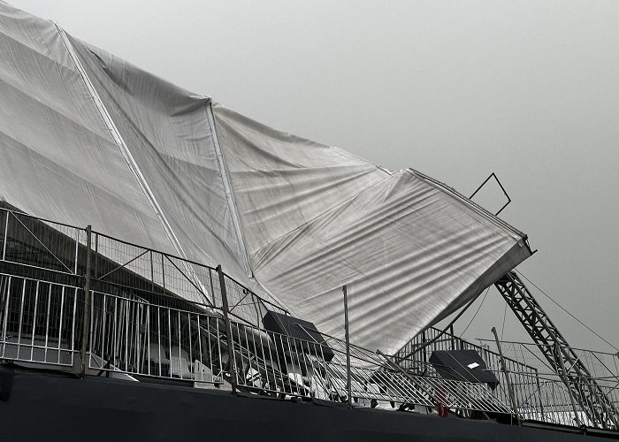 Interlagos Circuit Grandstand Roof Collapses During the Sao Paulo F1 Grand Prix Quali ... photo