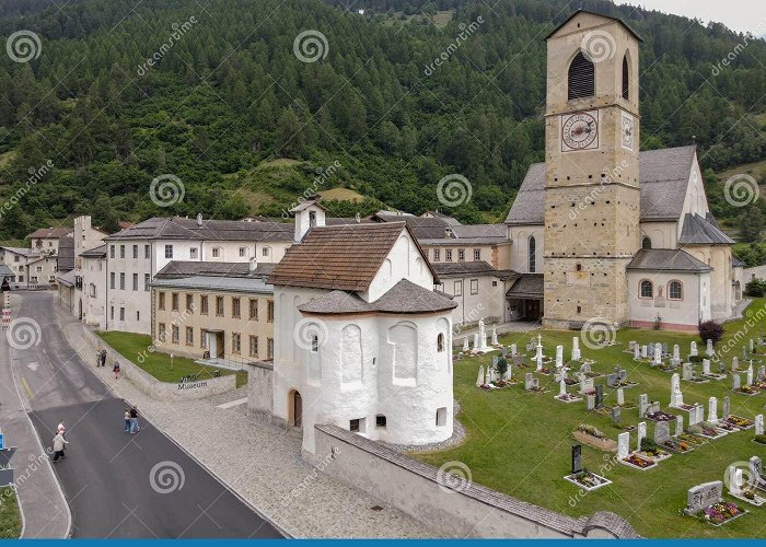 Benedictine Convent of Saint John Benedictine Convent of St. John in Mustair on the Swiss Alps ... photo