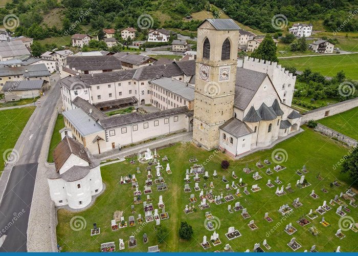 Benedictine Convent of Saint John Benedictine Convent of St. John in Mustair on the Swiss Alps ... photo