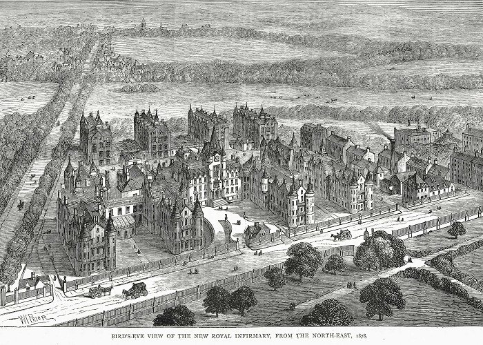 Royal Infirmary of Edinburgh Engraving from 'Old and New Edinburgh' - Edinburgh Royal Infirmary photo