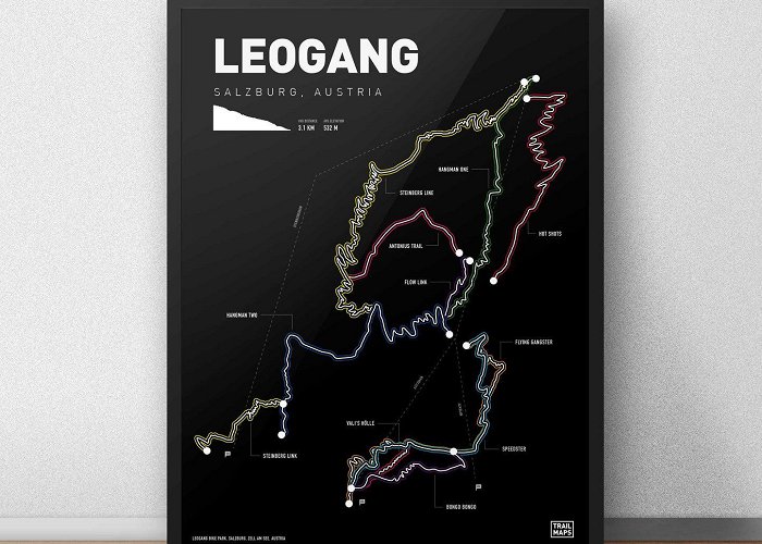 Bikepark Leogang Bike Park Map | 3d-mon.com photo