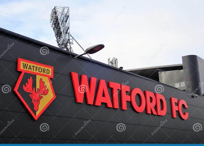 Watford Stadium Side Wall of Watford Football Club Stadium, Occupation Road ... photo