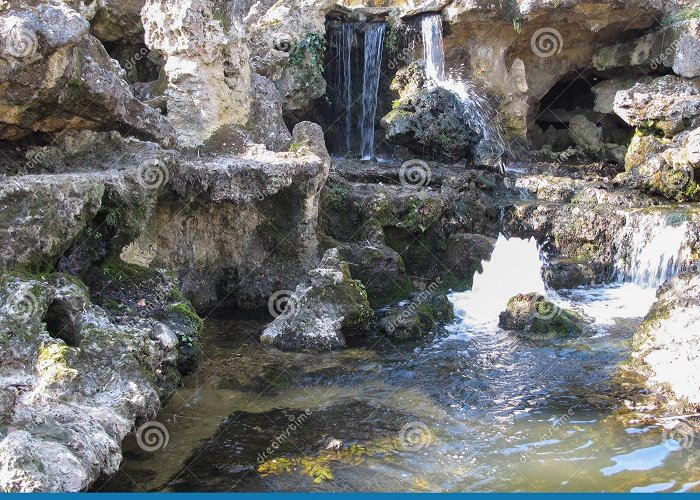 parc de majolan Waterfall in Park Majolan in Blanquefort Bordeaux France Stock ... photo