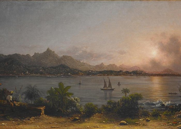 Rio de Janeiro Harbor Harbor, Rio de Janeiro, 1864, 87×49 cm by Martin Johnson Head ... photo