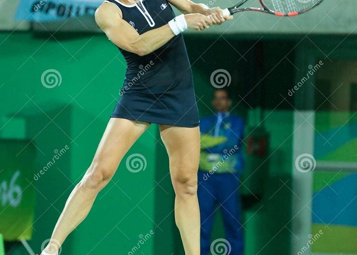 Olympic Tennis Centre Professional Tennis Player Alize Cornet of France in Action during ... photo