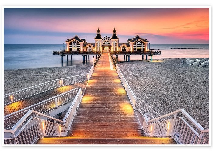 Sellin pier Fabulous pier (Sellin / Ruegen) print by Dirk Wiemer | Posterlounge photo