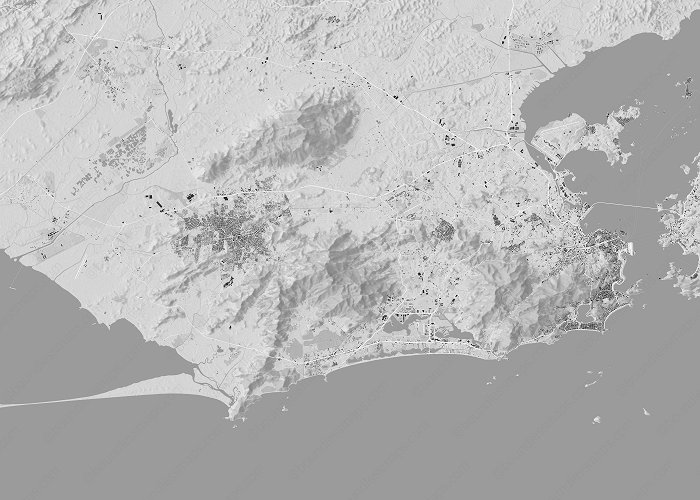 Ilha Cotunduba Rio de Janeiro - Figure-ground Vector Map | Boundless Maps photo