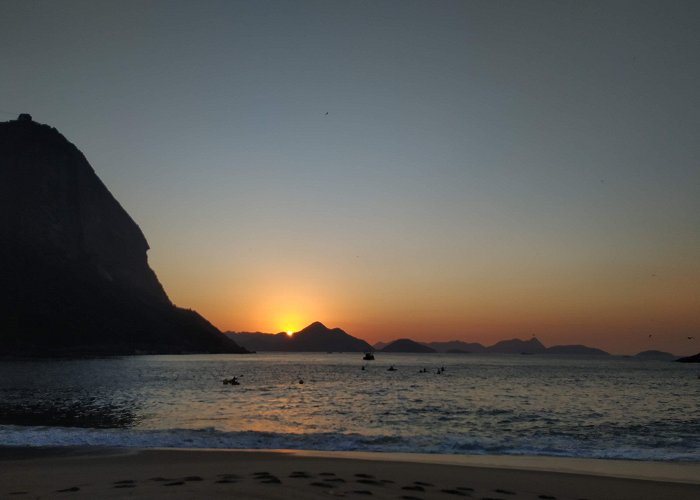 Urca Beach This is the fantastic sunrise at Urca Beach in Rio de Janeiro. On ... photo