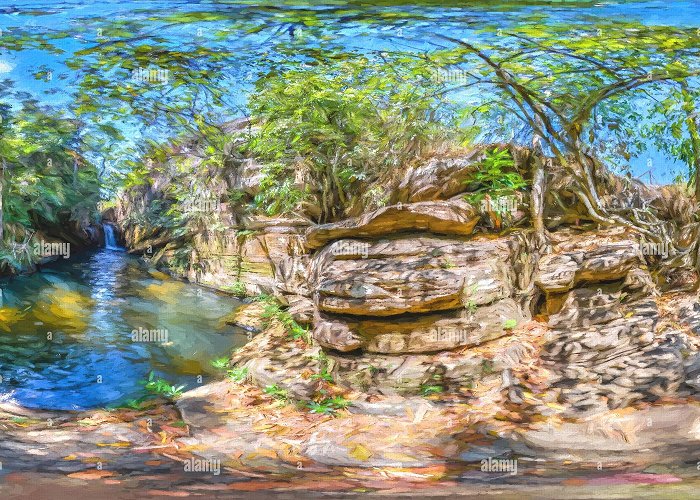 Abade Waterfall 360° view of Water Fall of canyon- ABADE Pirenopolis - Digital ... photo