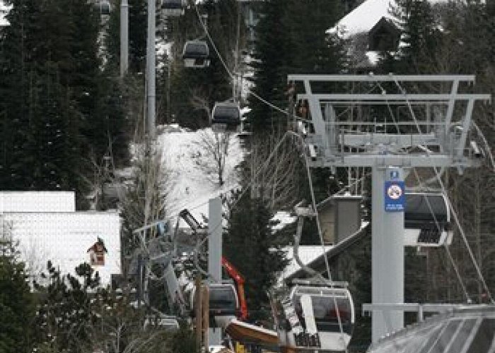 Excalibur Gondola Gondola tower collapses at Canada resort - The San Diego Union-Tribune photo