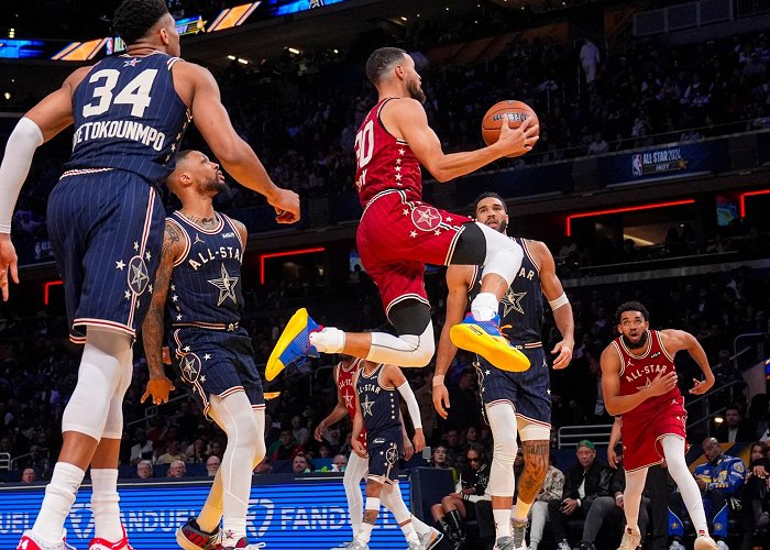 West 186th Street Basketball Court Points records fall at the All-Star Game, with the East beating ... photo