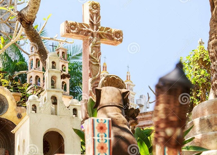 Church of Guadalupe Torches on Mexican Graveyard Stock Photo - Image of mexican ... photo