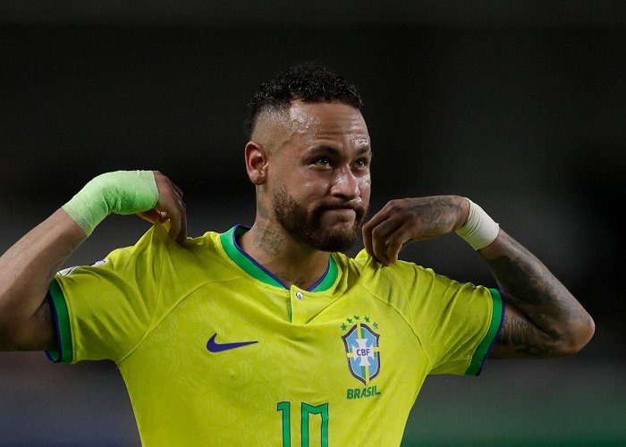 Mangueirao Stadium Neymar breaks Pele's Brazil goal-scoring record in 5-1 win in ... photo