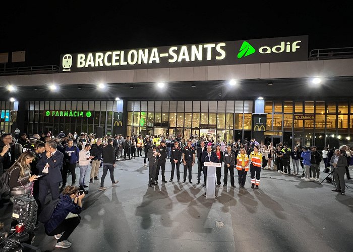 Barcelona Sants Railway Station Anti-terrorist operation drills held at Sants train station in ... photo