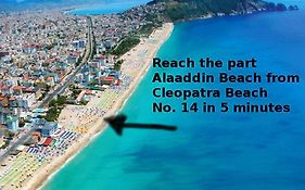 Palm Beach Cleopatra House, Beautiful Private Apartment Just 300 Meters To Cleopatra Beach 14 With Umbrellas, Bikes And Many Extras Included! Alanya Exterior photo