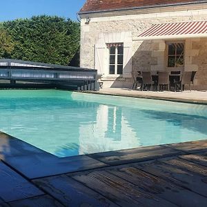 Villa Longere Avec Piscine Couverte Chauffee Privative De Avril A Septembre Luzillé Exterior photo