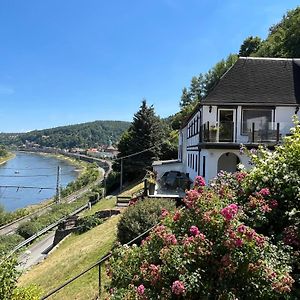 Villa Sächsische Schweiz Ferienhaus mit Elbblick Sauna und Kamin Königstein Exterior photo