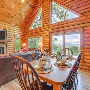 Villa Scenic Sylva Log Cabin With Sunset And Mountain View! Exterior photo