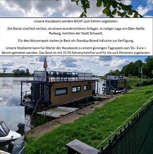 Ferienwohnung Hausboote Unteres Odertal Hausboot Seeadler Schwedt/Oder Exterior photo